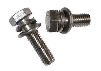 Flat washer and spring washers